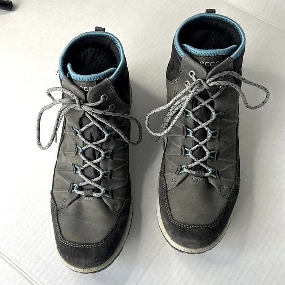 ECCO Yak Gore-Tex Women’s Size EU 41 Gray Lace-Up Hiking Boots - Picture 2 of 11